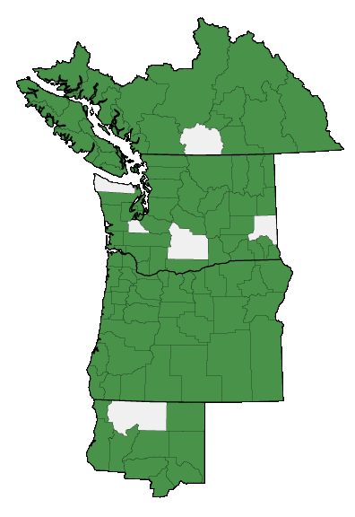 Map of where plant is found