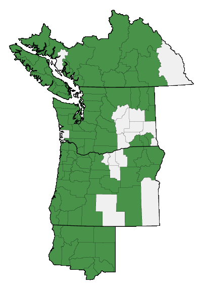 Map of where plant is found