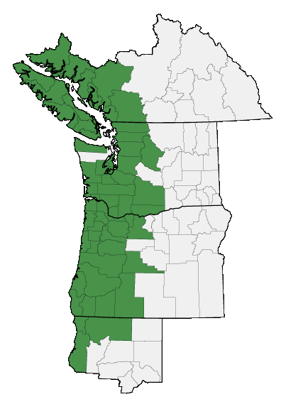 Map of where plant is found