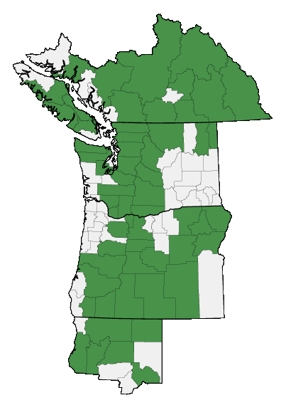 Map of where plant is found