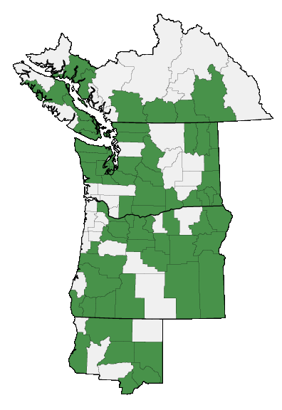 Map of where plant is found