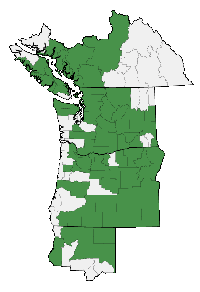 Map of where plant is found