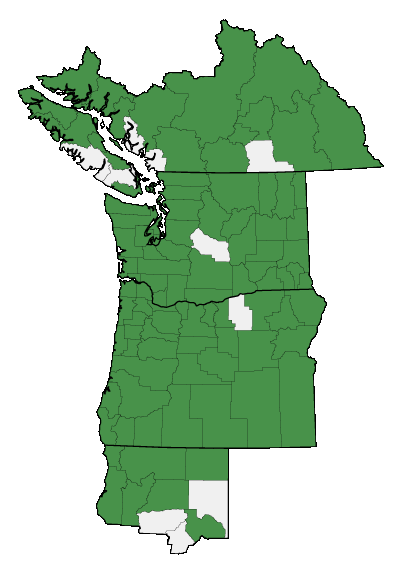 Map of where plant is found