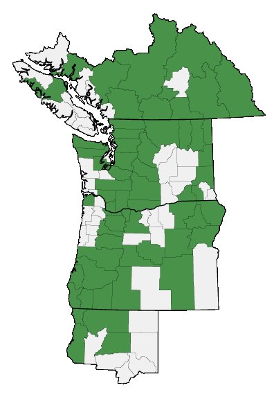 Map of where plant is found