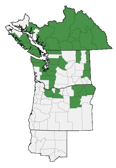 Map of where plant is found