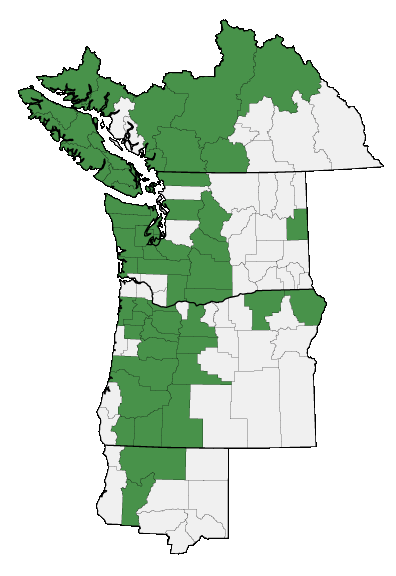 Map of where plant is found