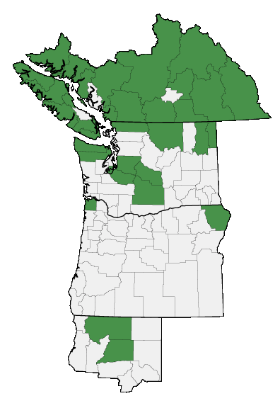 Map of where plant is found