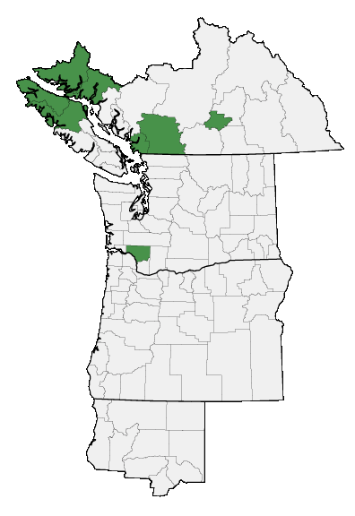 Map of where plant is found