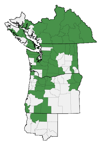 Map of where plant is found