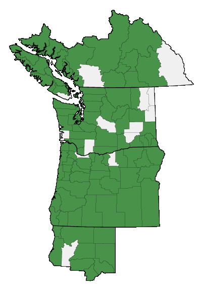 Map of where plant is found