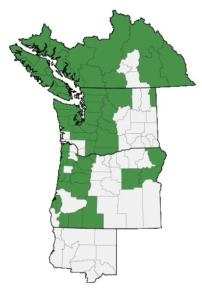 Map of where plant is found