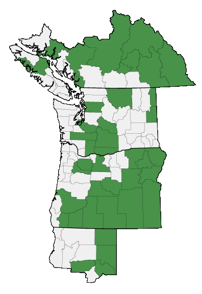Map of where plant is found