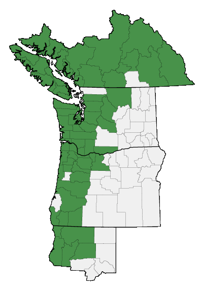 Map of where plant is found