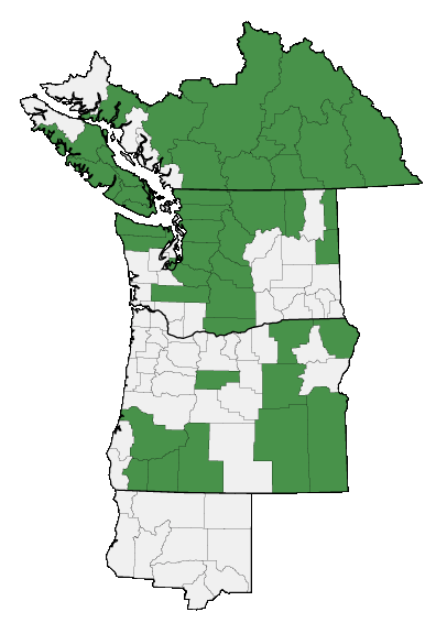 Map of where plant is found