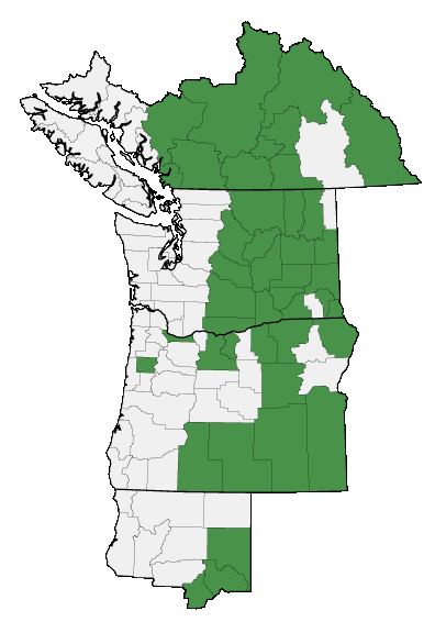 Map of where plant is found