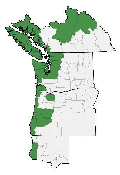 Map of where plant is found