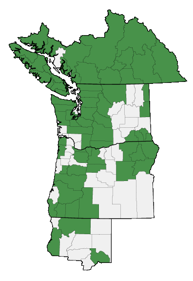 Map of where plant is found