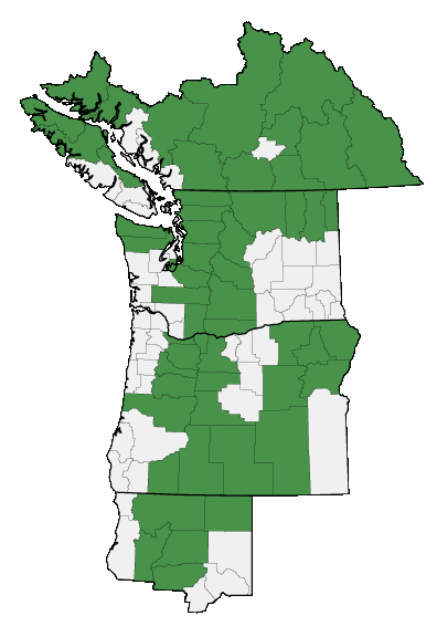 Map of where plant is found