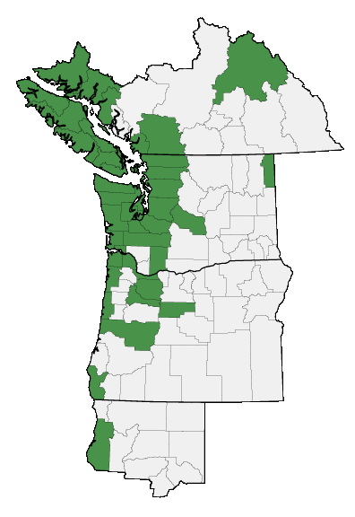 Map of where plant is found