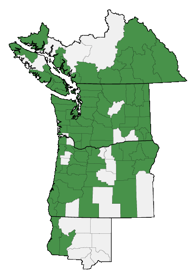 Map of where plant is found