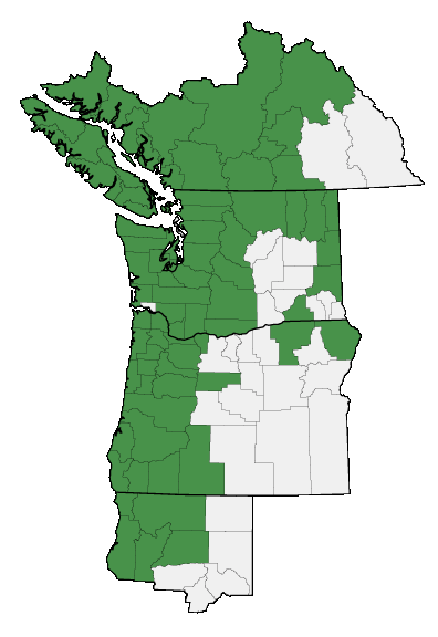 Map of where plant is found