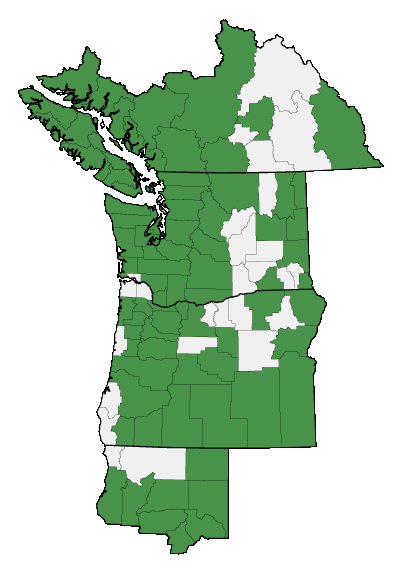 Map of where plant is found