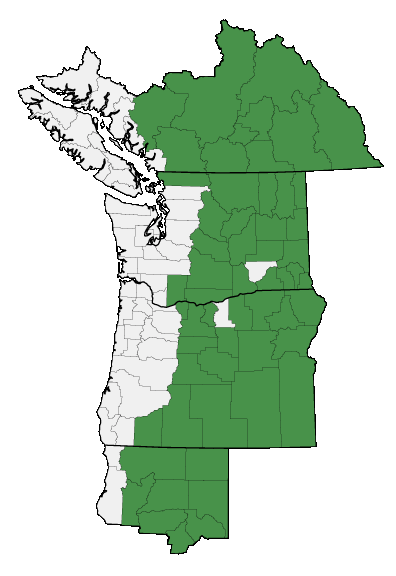 Map of where plant is found