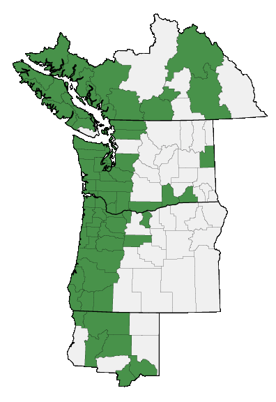 Map of where plant is found