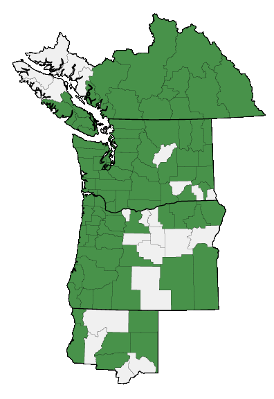 Map of where plant is found