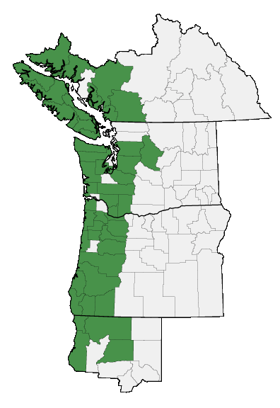 Map of where plant is found