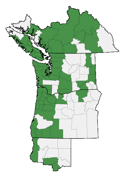 Map of where plant is found