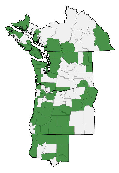 Map of where plant is found