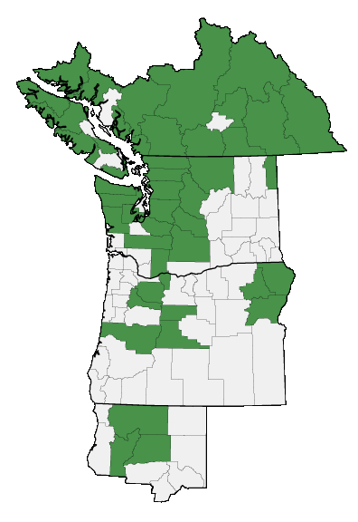 Map of where plant is found