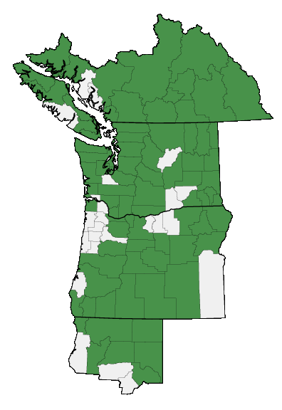 Map of where plant is found