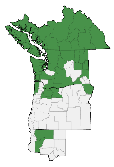 Map of where plant is found