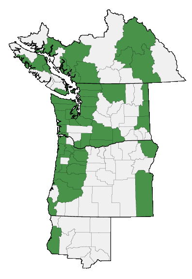 Map of where plant is found