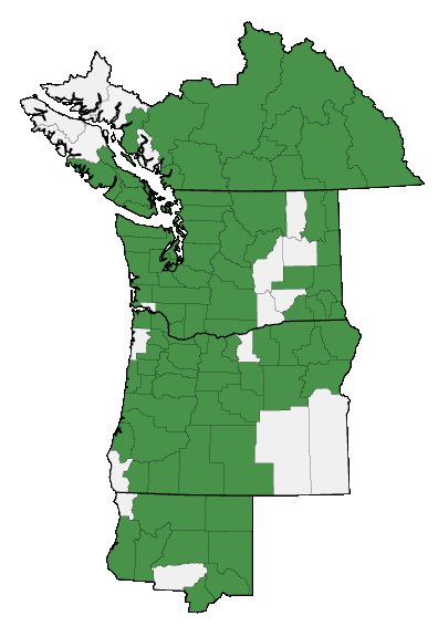 Map of where plant is found