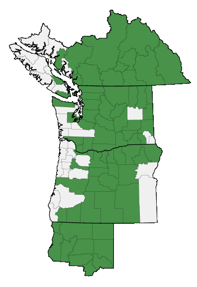 Map of where plant is found