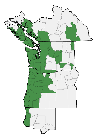 Map of where plant is found