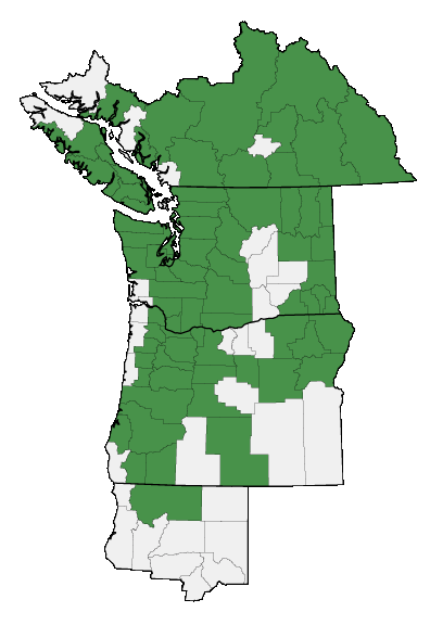 Map of where plant is found