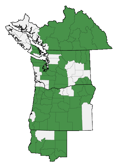 Map of where plant is found