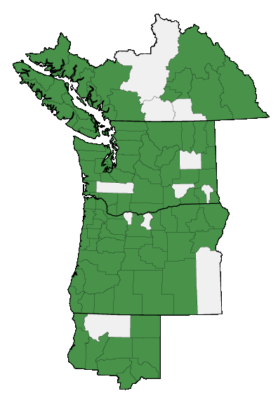 Map of where plant is found