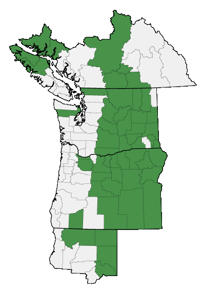 Map of where plant is found