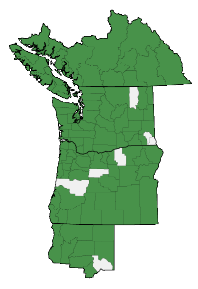 Map of where plant is found