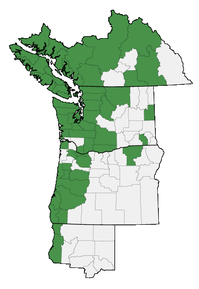 Map of where plant is found