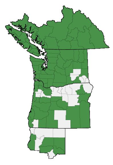 Map of where plant is found