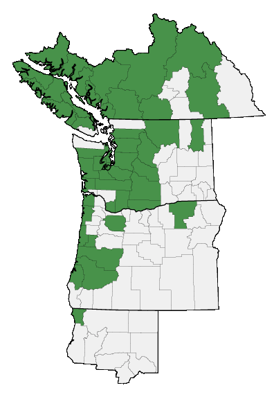 Map of where plant is found