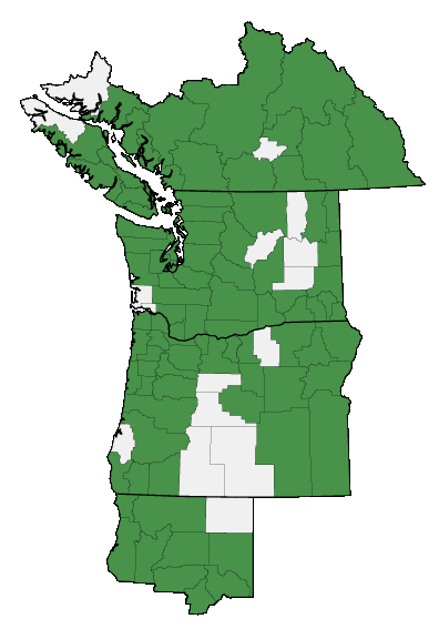 Map of where plant is found