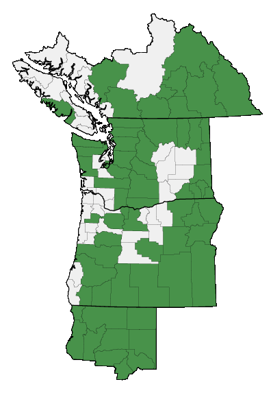 Map of where plant is found