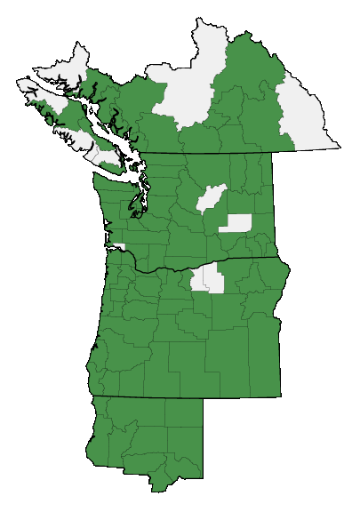 Map of where plant is found